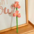 Plush flower toy variant, cute pink fabric floral bouquet ornament for home desktop decoration. - 30cm Pink Orchid