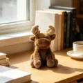 Cute brown plush deer toy, soft stuffed moose doll for kids and home decor, cozy variant. - 15cm / Antler Cow