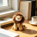 Cute lion plush toy, soft stuffed animal doll for kids, comforting companion and bedroom decor. - 15cm / Lion