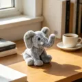 Grey plush elephant toy cute soft stuffed animal doll for kids gift home decor room display feature - 15cm / Elephant