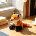 Cute plush fox toy soft stuffed animal doll for kids soothing companion cozy desktop decor 25cm - 15cm / Orange Fox
