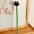 Cute plush ladybug green stem flower toy cartoon doll home decoration room ornament gift - 30cm Red Ladybug