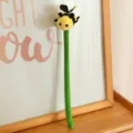 Plush Bee Toy Green Stem Cartoon Flower Variant Decor Cute Doll Soft Stuffed Toy Home Gift - 30cm Yellow Bee