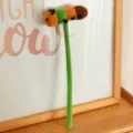 Cute cartoon caterpillar plush flower stem toy for home decor, lovely soft doll ornament. - 30cm Brown Caterpillar