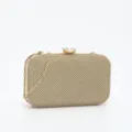 Stunning gold rhinestone evening clutch bag featuring sparkling crystals and metal chain strap. - Gold Rhinestone Pave Style (5)