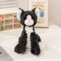 Black and white plush cat toy stuffed animal cute soft kitten doll for kids companion - Black Devon Rex Cat