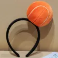 Niedlicher Plüsch Basketball Haarreif für Kinder, witziges Sport Haar Zubehör Party. - Sonnenuntergang Orange - Tennis Stil
