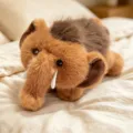 Cute mammoth plush toy, soft stuffed animal doll for kids soothing and room decor. - Mammoth