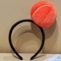 Plüsch Basketball Tennis Haarreif lustiger Haarreif süße Sport Foto Requisite Geschenk für Kinder - Zinnoberrot - Tennis Stil