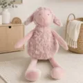 Pink long-legged sheep plush toy, cute fluffy lamb stuffed animal for kids birthday gift. - 30cm / Pink