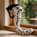 Juguete de peluche con cola de leopardo y cinturón negro ajustable para fiestas cosplay. - Cola de Leopardo de las Nieves