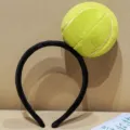 Niedlicher Plüsch Tennisball Haarreif, weicher Haarreif für Sport Party lustiges Foto Geschenk. - Avocadogrün - Tennis Stil