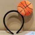 Kreativer Plüsch Basketball Haarreif süßer Haarschmuck Sport Foto Requisite Geschenk. - Klassisch Orange - Basketball Stil