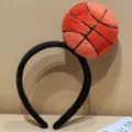 Süßer Plüsch Basketball Haarreif für Kinder Sport Party lustiges Haaraccessoire Foto - Ziegelrot - Basketball Stil