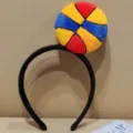 Kreativer Plüsch Basketball Haarreif bunte Plüschball Haarschmuck lustige Party Foto Requisite - Rot Gelb Blau Farblock - Basketball Stil