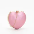 Pink heart shaped rhinestone evening clutch bag with gold chain for women party dresses - Pink Heart-Shaped Rhinestone Style (9)