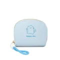 Light Blue Cute Cat Coin Purse Card Holder with Wrist Strap Korean Style Kawaii Wallet - 9 Card Slots / Blue