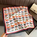 Foulard en soie carré motif cheval style de luxe élégant châle pour femmes et filles - FG338-4