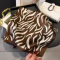Vierkante zijden sjaal bruin wit abstract gestreept modieuze nek hoofddoek stijlvol - FJ969-3 Bruin