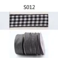 Nastro a quadri bianco e nero per confezioni regalo, artigianato e decorazioni natalizie. - Larghezza 6mm, Lunghezza 5 Yard / Nero e Bianco a Quadri (S012)