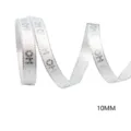 White Christmas ribbon with silver HO HO HO print, 10mm wide decorative bow wrapping. - White Silver HO HO HO Style / Width 1cm x Length 4.5m