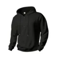 Herren Waffelstrick Viertelreißverschluss Kapuzenpullover, lässige Outdoor Sport Herbst Details. - S / Oberteile / Schwarz