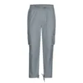 Pantalones Cargo de Hombre Gris Multi-Bolsillos Casual con Cordón de Ajuste Recto - S / Parte Inferior (MS-2F) / Gris