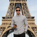 Men's long sleeve linen shirt breathable pocket button down casual business vacation shirt - S / Tops / Gray