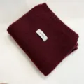 Cozy solid color knitted winter scarf for women and men, soft warm neck warmer clothing item. - Burgundy / 170cm