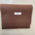 Brown knitted winter scarf, soft warm solid color neck warmer, cozy casual apparel accessory. - Coffee / 170cm