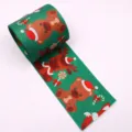 Christmas grosgrain ribbon 75mm printed holiday gift wrapping DIY bow decoration - 3# Cartoon Animal Style / 75mm Wide*2 Yards
