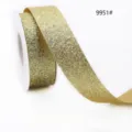 Rollo de cinta con purpurina dorada para envolver regalos y manualidades, variante oro. - Estilo Dorado (9951#) / Ancho 10mm x Largo 45m