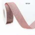 Cinta de purpurina rosa para envolver regalos, ramos de flores y decoración artesanal. - Estilo Rosa (9916#) / Ancho 10mm x Largo 45m