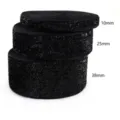 Black glitter elastic ribbon variant, sparkling craft ribbon 10mm 25mm 38mm size. - 08 Width 1cm Length 5 Yards Per Roll