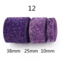 Glitter velvet ribbon roll set for DIY hair bows, garments, and sewing craft decoration accessories. - 12 Width 1cm Length 5 Yards Per Roll