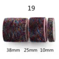 Glitter flocked ribbon sparkly craft webbing DIY hair bow sewing trim variant 38mm 25mm 10mm - 19 Width 1cm Length 5 Yards Per Roll