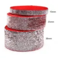 Red glitter metallic elastic ribbon DIY hair accessory 10mm 25mm 38mm crafting trim - 21 Width 1cm Length 5 Yards Per Roll