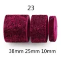 Magenta glitter ribbon roll set, 38mm 25mm 10mm assorted sizes for DIY crafts. - 23 Width 1cm Length 5 Yards Per Roll