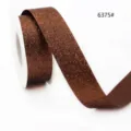 Braunes Glitzerband für Geschenkverpackung, Blumenarrangements und DIY-Basteln. 50 Yards. - Brauner Stil (6375#) / Breite 10mm x Länge 45m