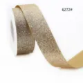 Gold Glitzer Band Rolle für Geschenke, Blumen, Hochzeitsdekoration und Bastelarbeiten DIY. - Gold Stil (6272#) / Breite 10mm x Länge 45m