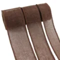 Braunes Juteband, Rustikale Stoffrolle für Handwerk, Dekoration und Geschenkverpackung - 3.8cm Breite (50 Yards) / Braun