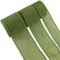 Grüne Juteband Rolle, gekettelte Kante Hanfband Stoff für Thanksgiving Herbst Deko. - 3.8cm Breite (50 Yards) / Grün
