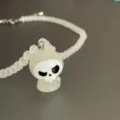 Collar con colgante de fantasma luminoso de Halloween con cuentas, joya espeluznante bonita. - Estilo 6 (Fantasma Luminoso Blanco)