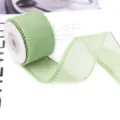 Hellgrünes transparentes Schleifenband für DIY Haarschmuck, Hochzeitsgeschenke und Dekoration. - Breite 1cm Länge 9m/Rolle / Grün