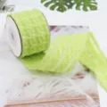 Nastro in chiffon a quadri verde chiaro, materiale fai-da-te per fiocchi e accessori di abbigliamento. - 8 * width: 2.5cm * Length: 5 yards = 4.5 meters/Roll