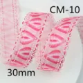 Pink strawberry lace ribbon 30mm width decorative trim for DIY crafts sewing hair bow accessories - Cute Pink Strawberry Style (CM-10)