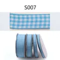 Nastro in tessuto a quadri blu e bianco per confezioni regalo e fiocchi fai da te. - Larghezza 6mm, Lunghezza 5 Yard / Celeste (S007)