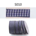 Nastro a quadri blu e bianco per confezioni regalo e fai da te, bobina di tessuto. - Larghezza 6mm, Lunghezza 5 Yard / Blu Marino (S010)