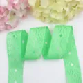 Ruban creux vert de 3.8cm à motif ondulé tissu décoratif pour artisanat DIY accessoire - Vert clair