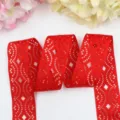 Ruban de dentelle creuse rouge 3.8cm pour accessoires de vêtements DIY affichage SKU - Rouge